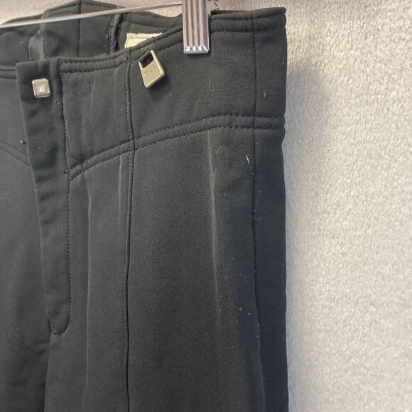 Vintage Nils Skiwear Snow Pants Womens Size 10 Stretch Ski Snow Black Zip Ankle - Picture 8 of 16
